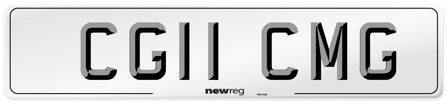 CG11 CMG Front Number Plate