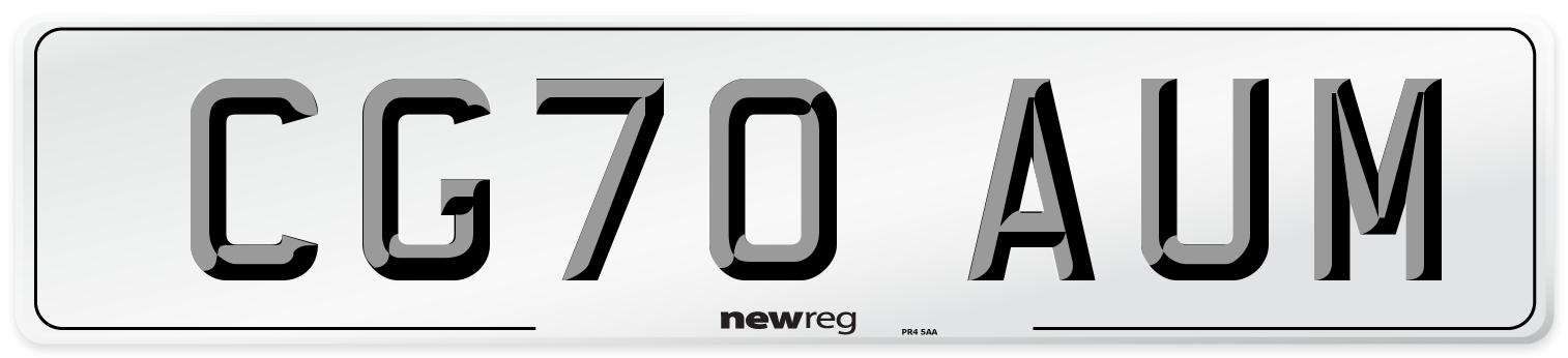CG70 AUM Front Number Plate
