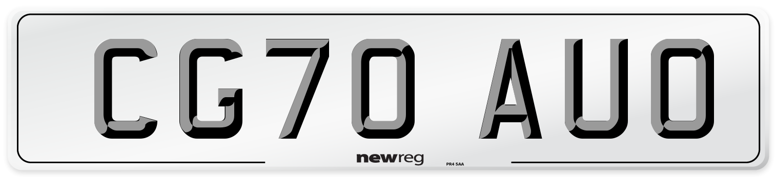 CG70 AUO Front Number Plate