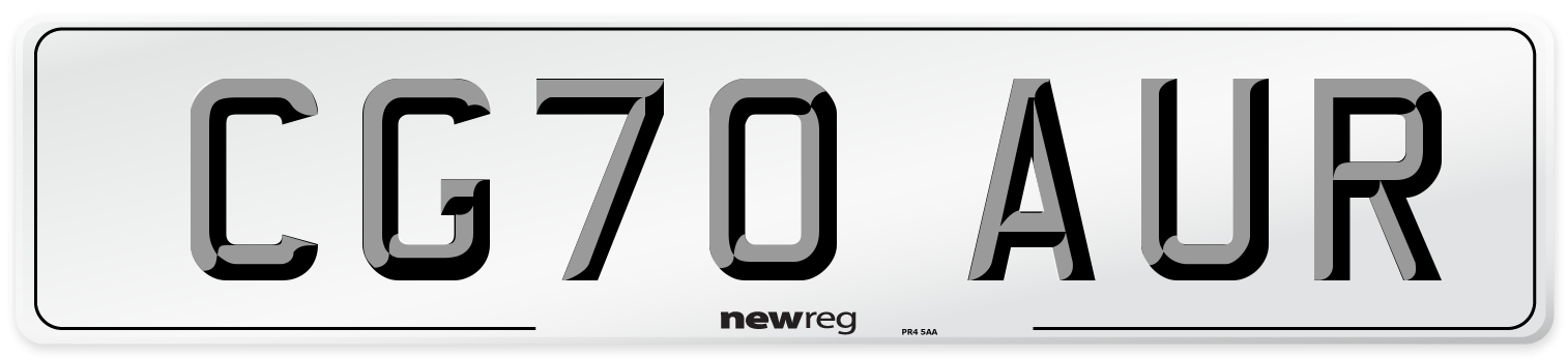 CG70 AUR Front Number Plate