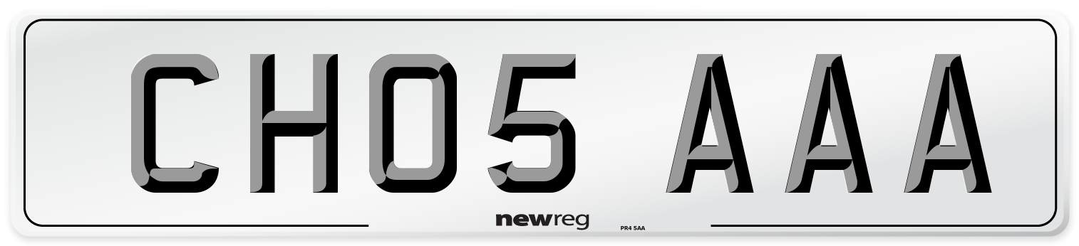CH05 AAA Front Number Plate