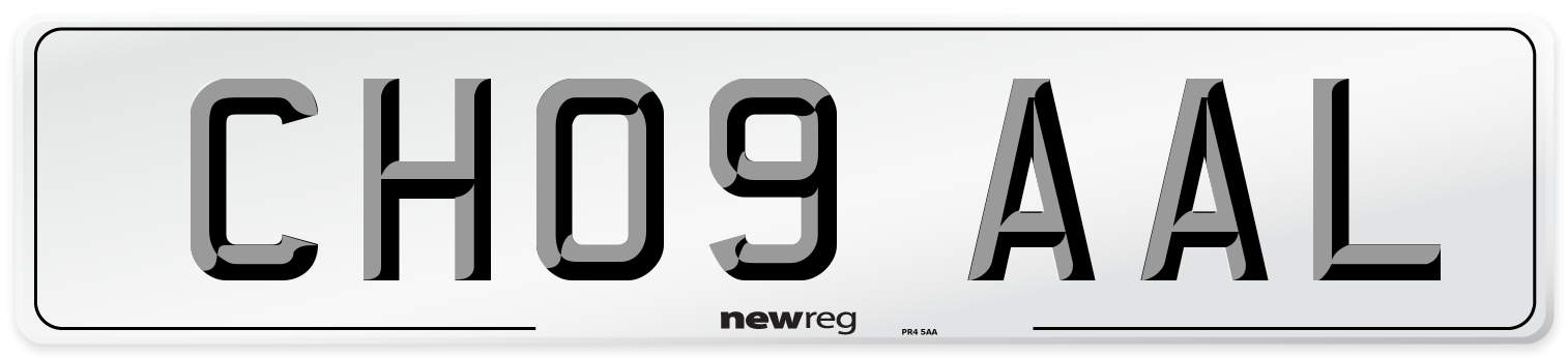 CH09 AAL Front Number Plate
