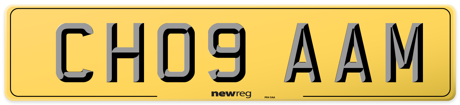CH09 AAM Rear Number Plate