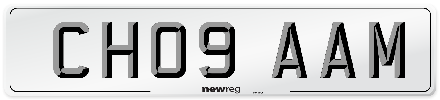 CH09 AAM Front Number Plate