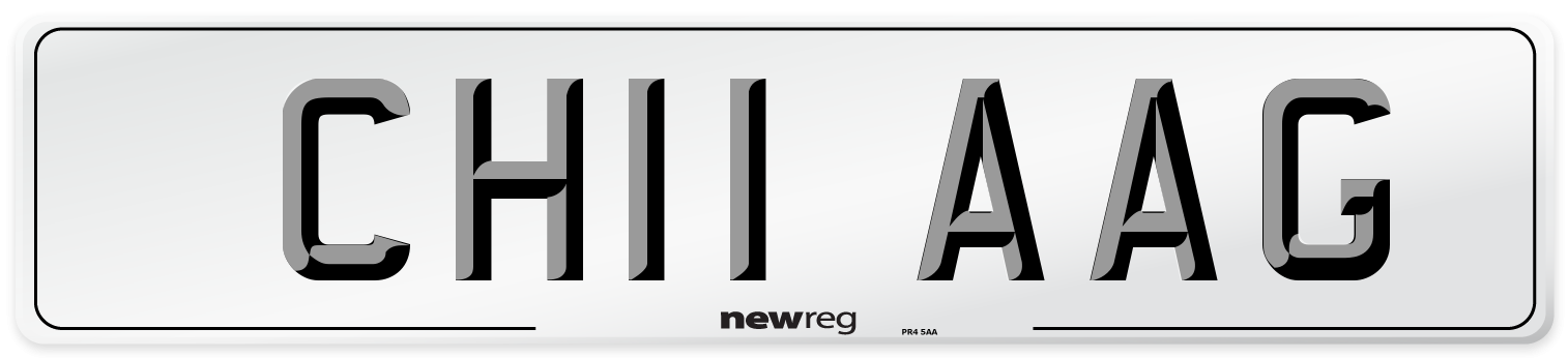 CH11 AAG Front Number Plate