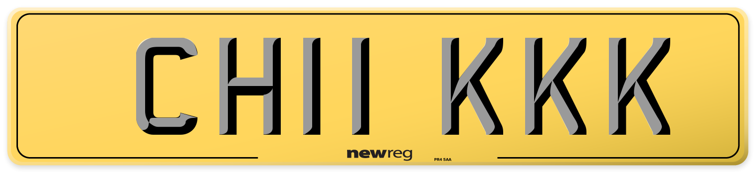 CH11 KKK Rear Number Plate
