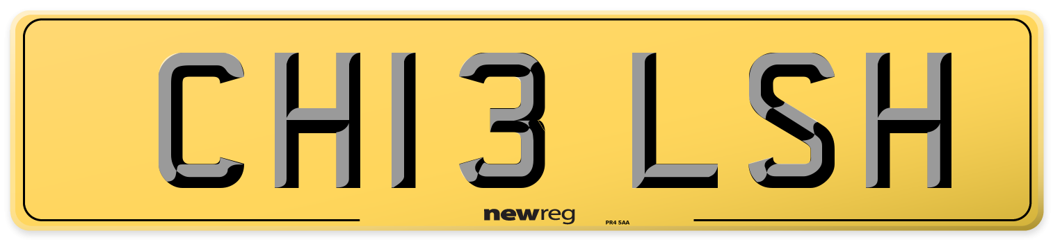 CH13 LSH Rear Number Plate