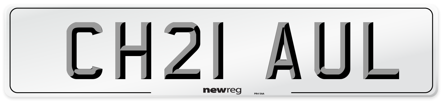 CH21 AUL Front Number Plate