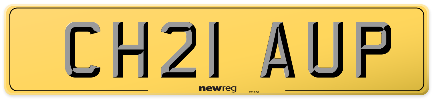 CH21 AUP Rear Number Plate
