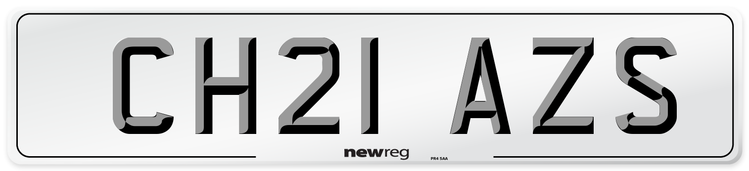 CH21 AZS Front Number Plate