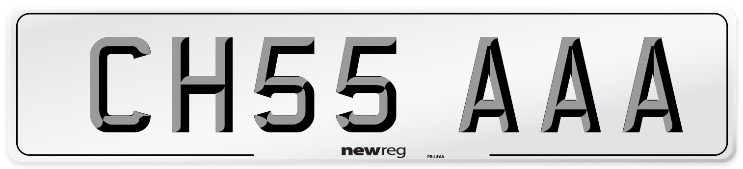 CH55 AAA Front Number Plate