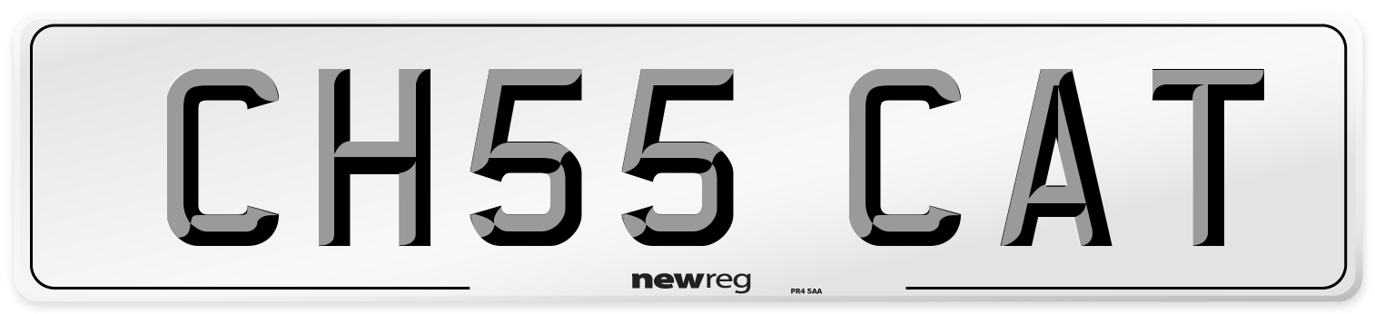 CH55 CAT Front Number Plate