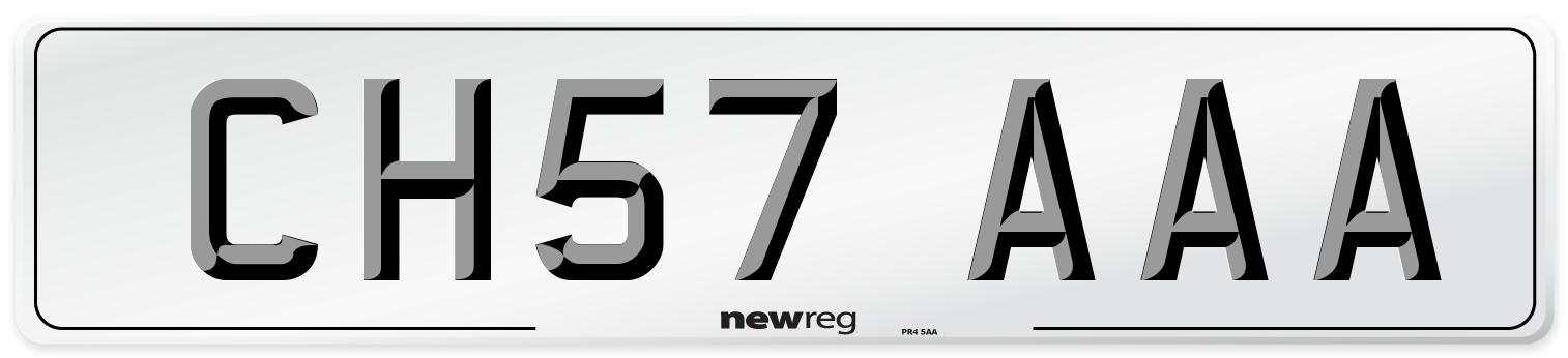 CH57 AAA Front Number Plate
