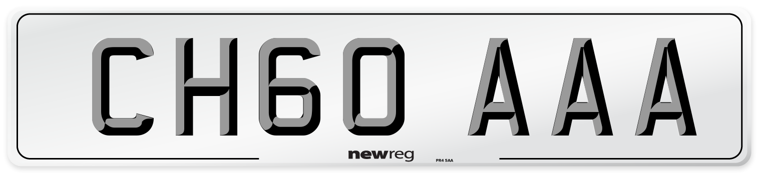 CH60 AAA Front Number Plate