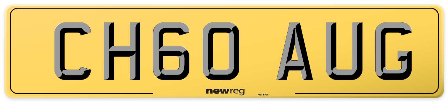 CH60 AUG Rear Number Plate