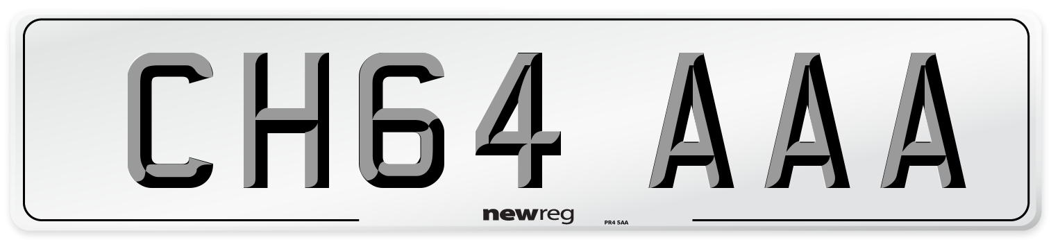 CH64 AAA Front Number Plate