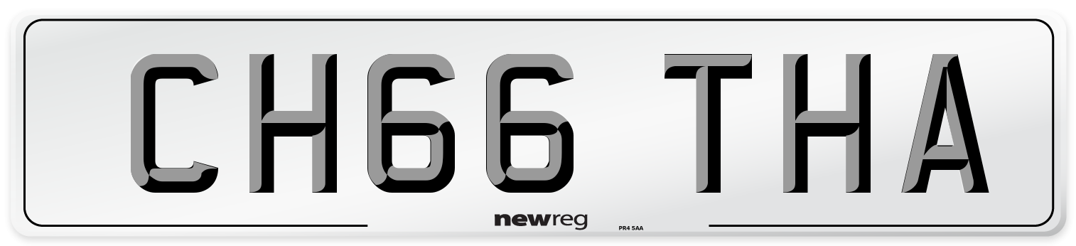 CH66 THA Front Number Plate