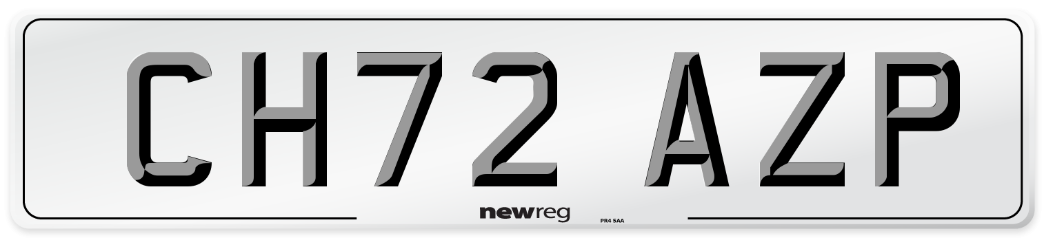 CH72 AZP Front Number Plate