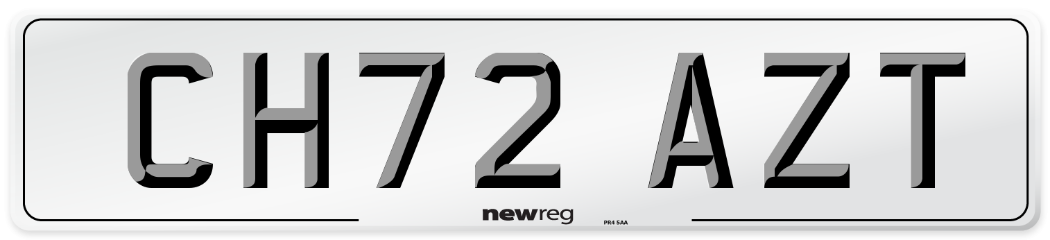 CH72 AZT Front Number Plate