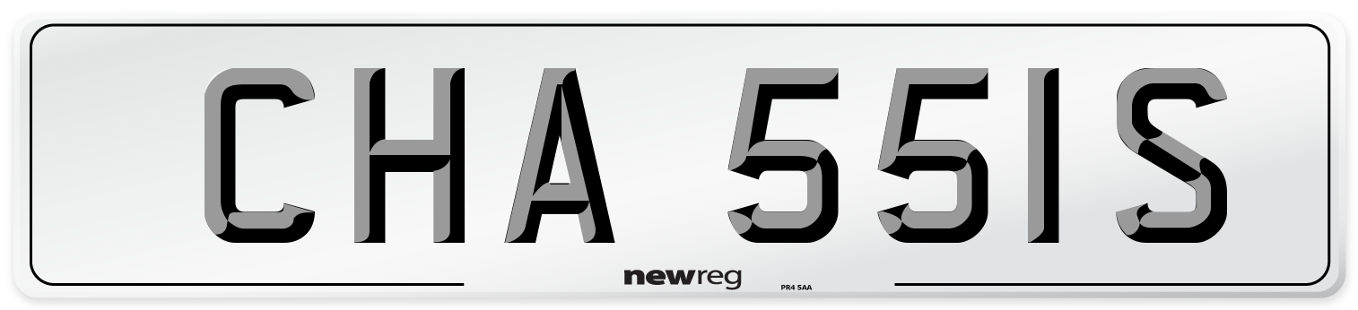 CHA 551S Front Number Plate