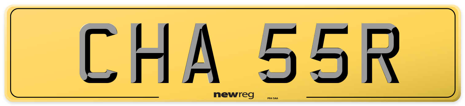 CHA 55R Rear Number Plate