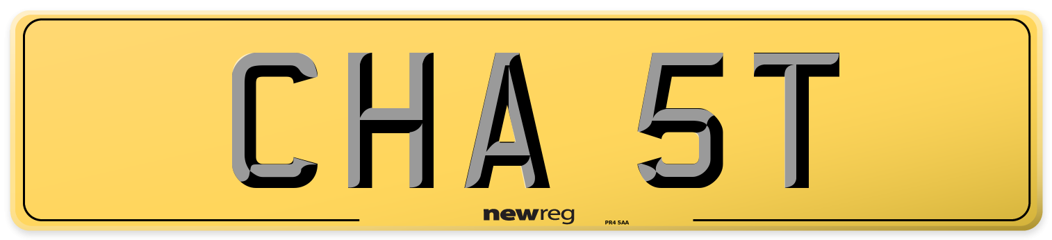 CHA 5T Rear Number Plate
