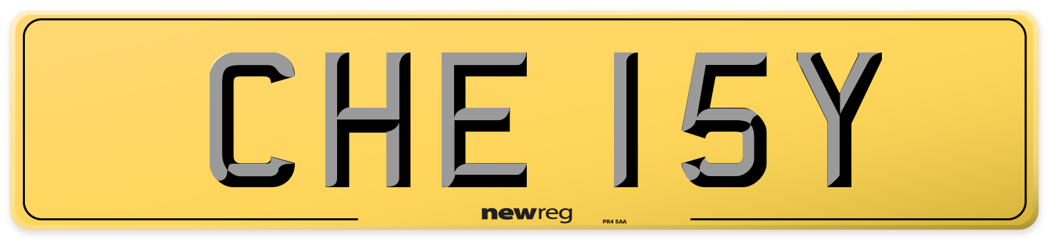 CHE 15Y Rear Number Plate