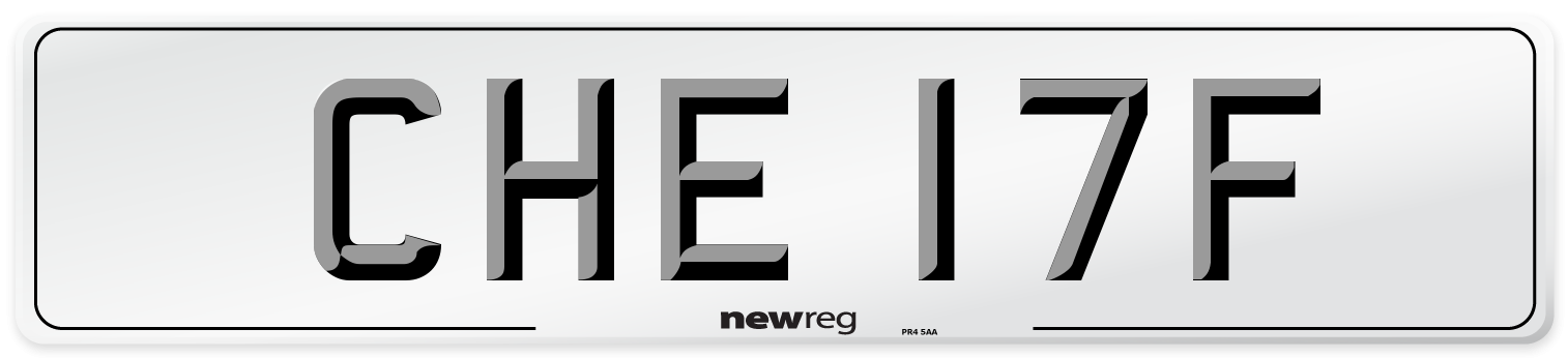 CHE 17F Front Number Plate