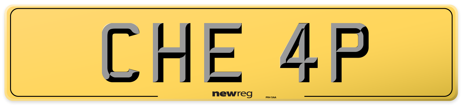 CHE 4P Rear Number Plate