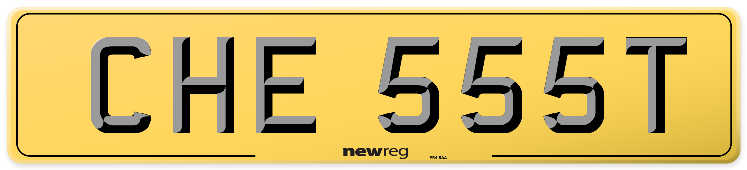 CHE 555T Rear Number Plate