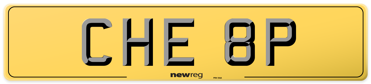 CHE 8P Rear Number Plate