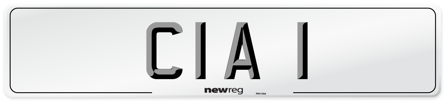 CIA 1 Front Number Plate