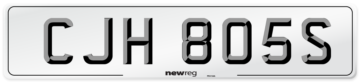 CJH 805S Front Number Plate