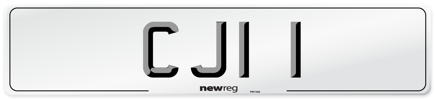 CJI 1 Front Number Plate
