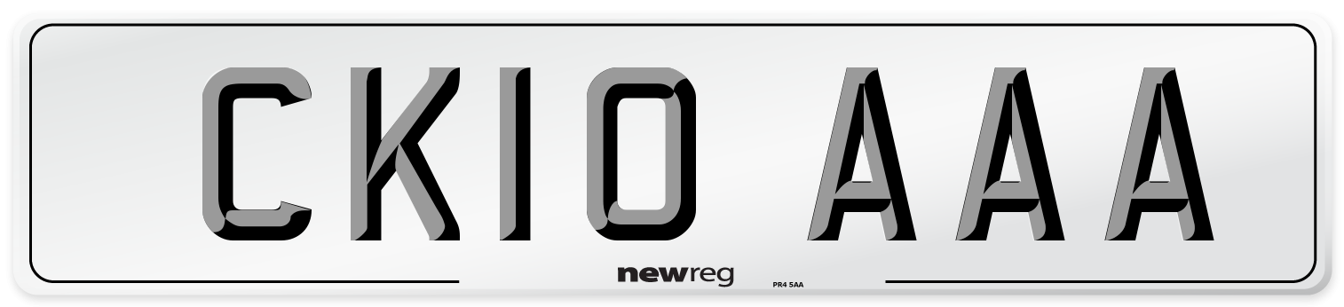 CK10 AAA Front Number Plate