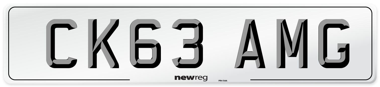 CK63 AMG Front Number Plate