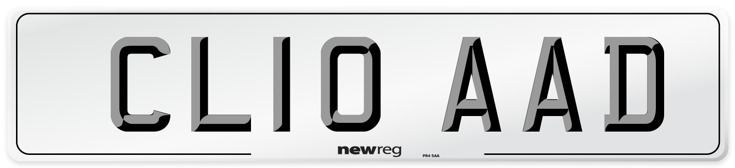 CL10 AAD Front Number Plate