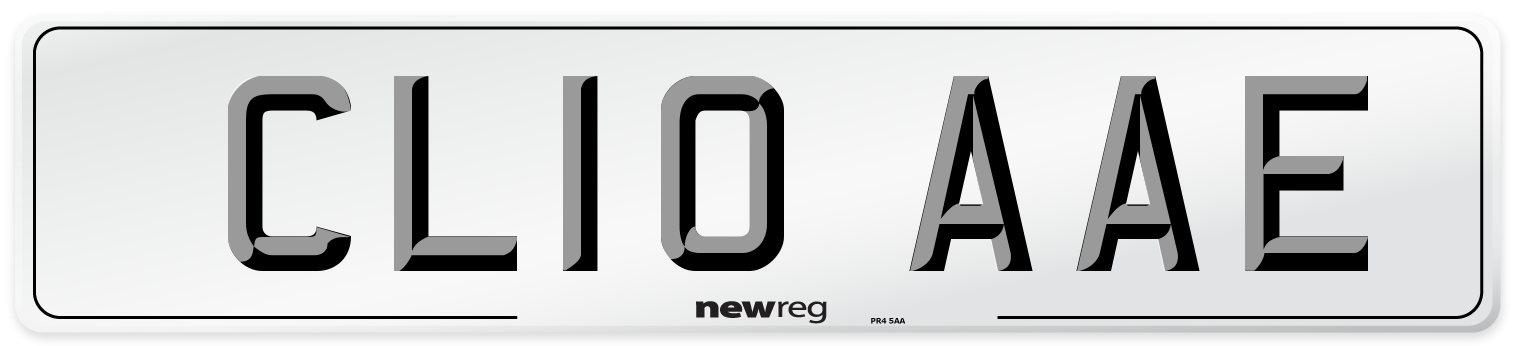 CL10 AAE Front Number Plate