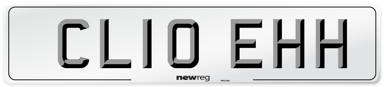 CL10 EHH Front Number Plate