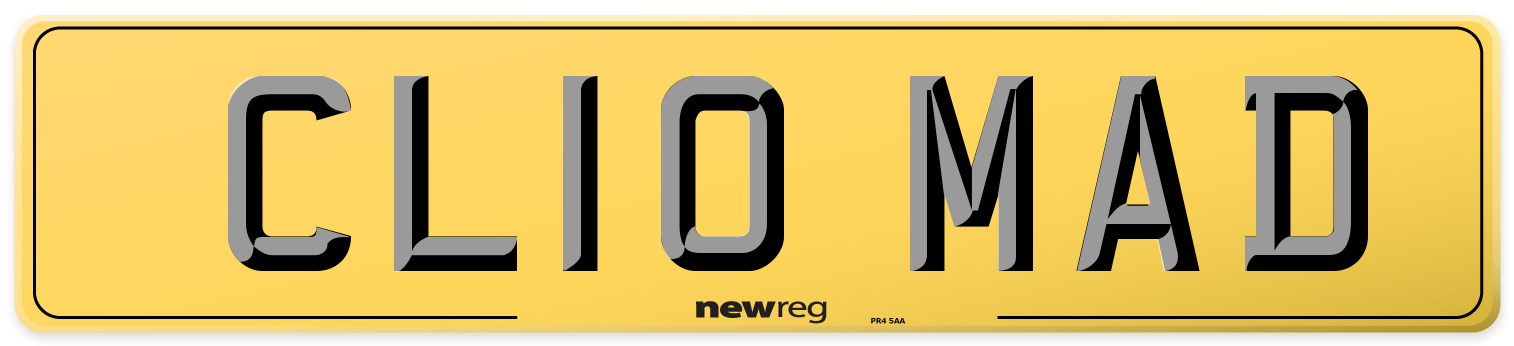 CL10 MAD Rear Number Plate