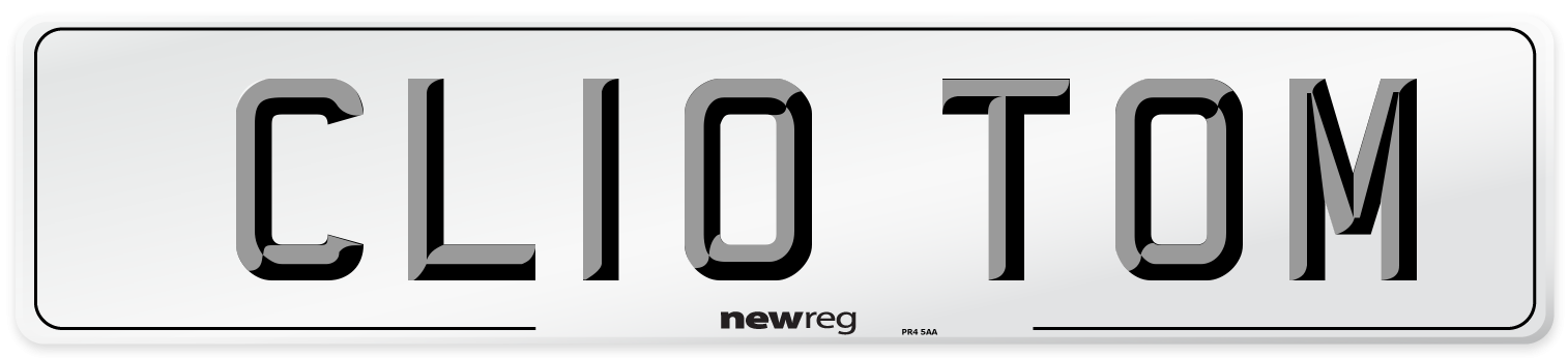CL10 TOM Front Number Plate