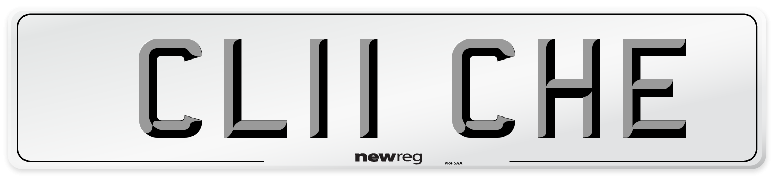 CL11 CHE Front Number Plate