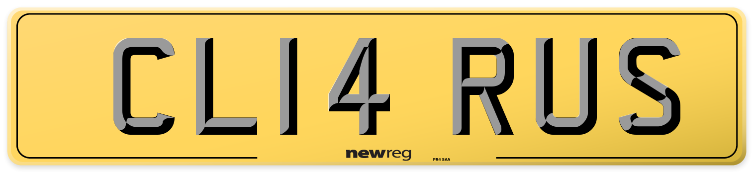 CL14 RUS Rear Number Plate
