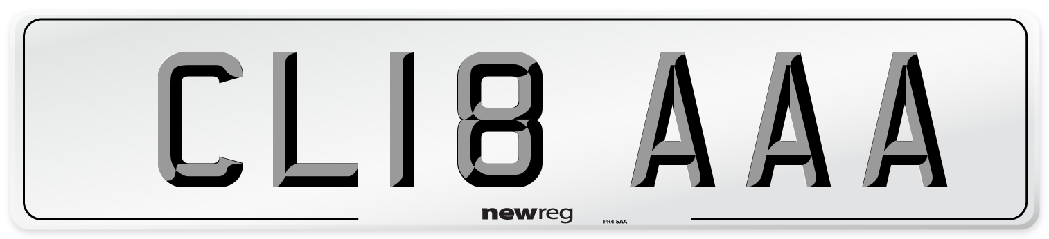 CL18 AAA Front Number Plate