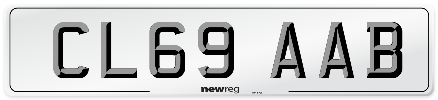 CL69 AAB Front Number Plate