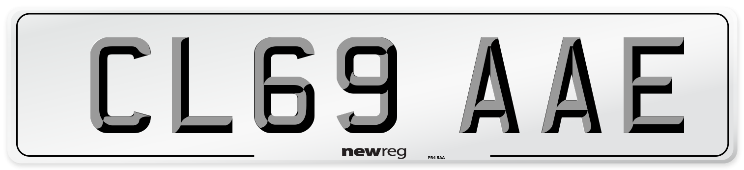 CL69 AAE Front Number Plate