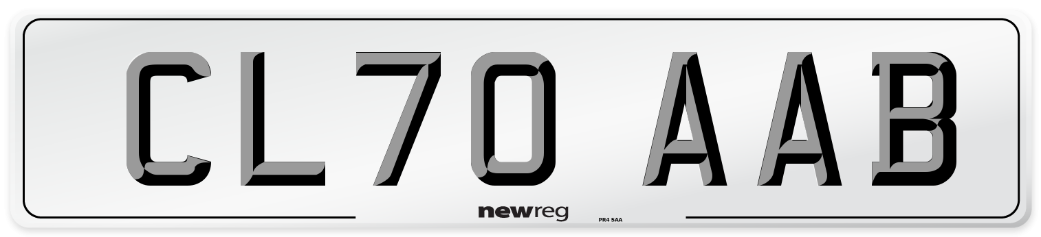 CL70 AAB Front Number Plate