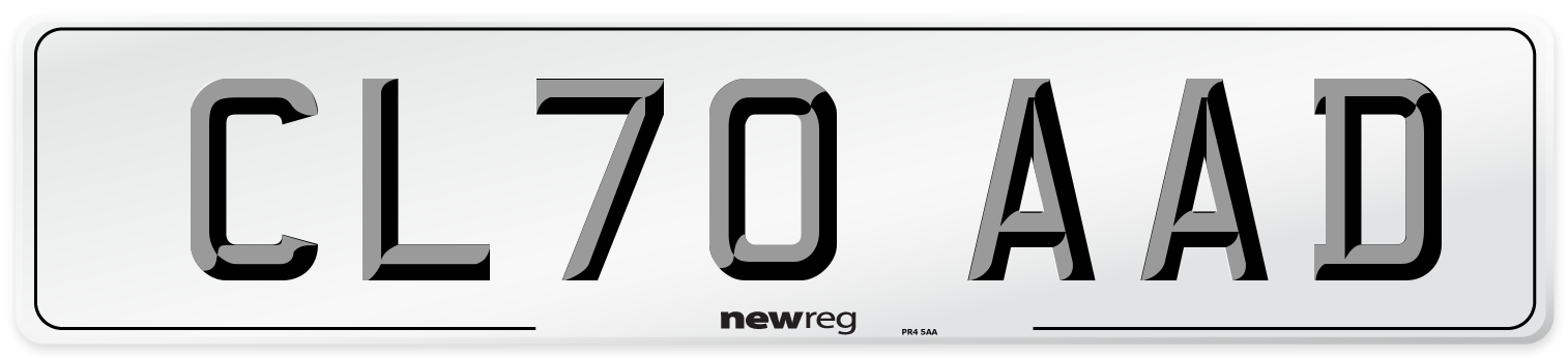 CL70 AAD Front Number Plate