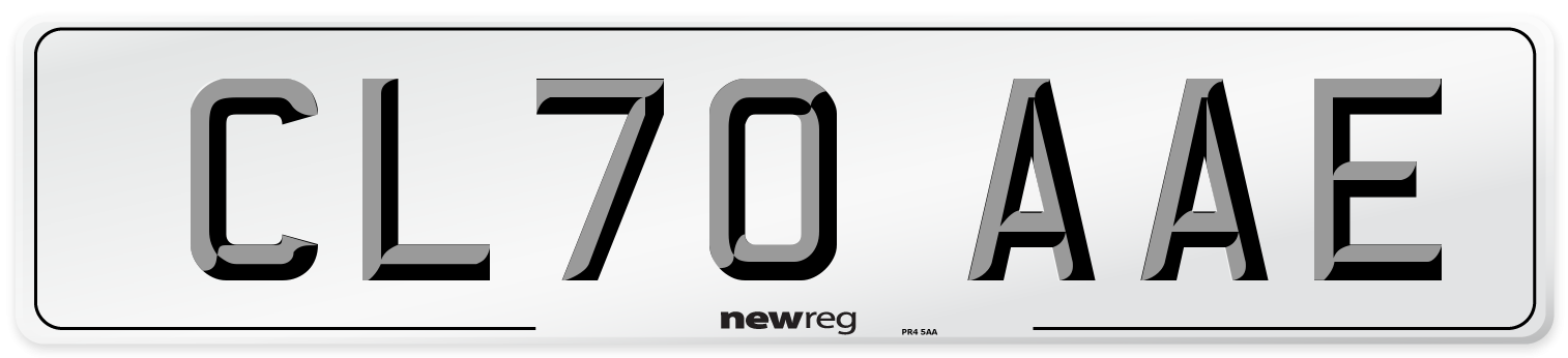 CL70 AAE Front Number Plate