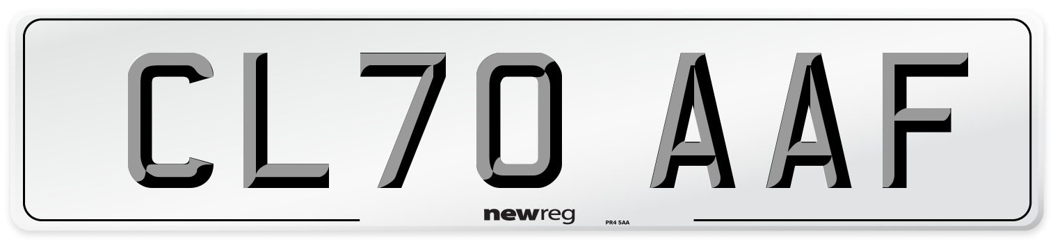 CL70 AAF Front Number Plate